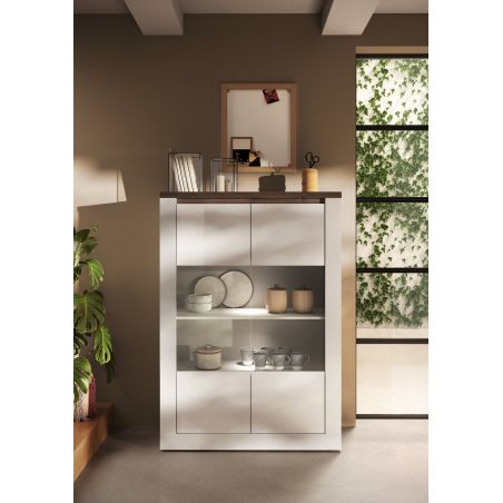 Vitrine 2 portes CRONOS BLANC MERCURE