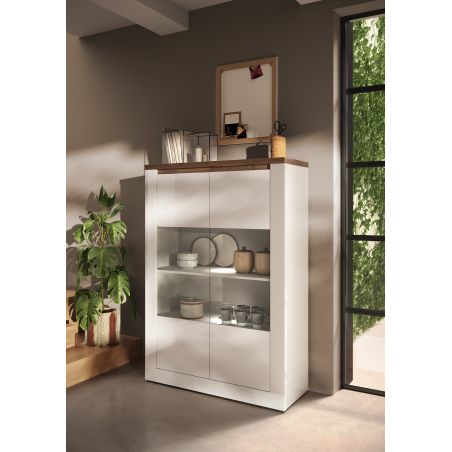 Vitrine 2 portes CRONOS BLANC MERCURE