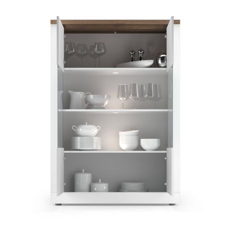 Vitrine 2 portes CRONOS BLANC MERCURE