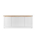 Buffet 4 portes CRONOS BLANC CADIZ avec LED inclus