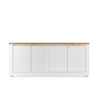 Buffet 4 portes CRONOS BLANC CADIZ avec LED inclus