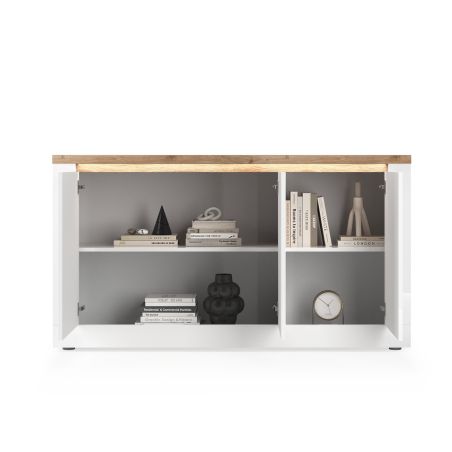 Buffet 3 portes CRONOS BLANC CADIZ avec LED inclus
