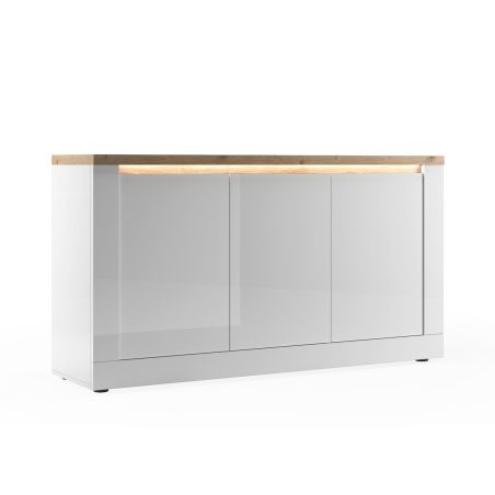 Buffet 3 portes CRONOS BLANC CADIZ avec LED inclus