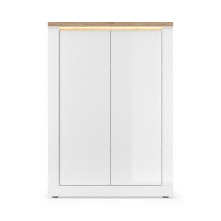 uffet haut 2 portes CRONOS BLANC CADIZ avec LED inclus