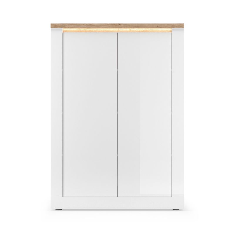 uffet haut 2 portes CRONOS BLANC CADIZ avec LED inclus