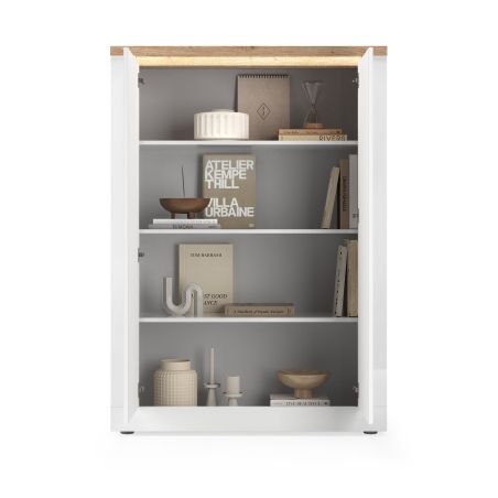 uffet haut 2 portes CRONOS BLANC CADIZ avec LED inclus