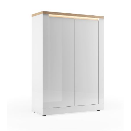 uffet haut 2 portes CRONOS BLANC CADIZ avec LED inclus