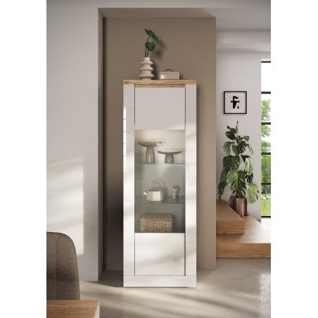 Vitrine 1 porte CRONOS BLANC CADIZ