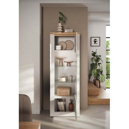 Vitrine 1 porte CRONOS BLANC CADIZ