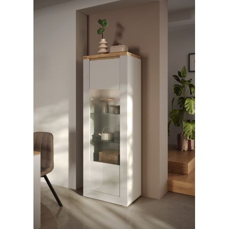 Vitrine 1 porte CRONOS BLANC CADIZ