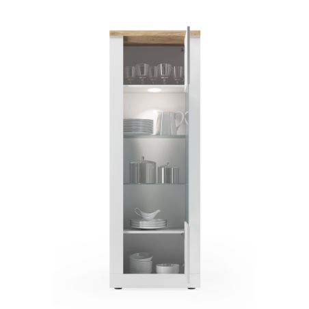 Vitrine 1 porte CRONOS BLANC CADIZ