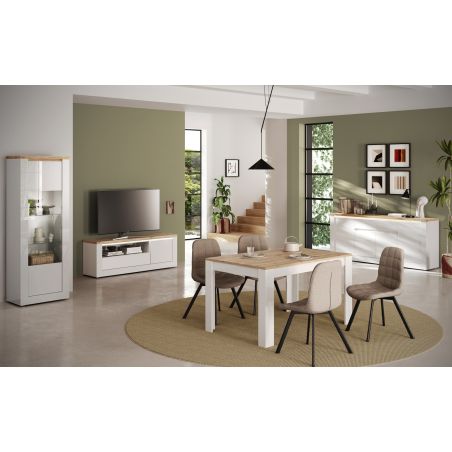 Vitrine 1 porte CRONOS BLANC CADIZ
