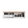 Meuble TV 210 cm CRONOS BLANC CADIZ avec LED inclus