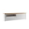 Meuble TV 210 cm CRONOS BLANC CADIZ avec LED inclus