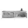 Meuble TV 210 cm CRONOS BLANC CADIZ avec LED inclus