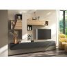 Ensemble meuble TV FOREVER 2 - compo 141 - décor chêne cadiz, lava et cachemire