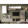 Ensemble meuble TV FOREVER 2 - compo 19 - décor argile, blanc et chêne cadiz