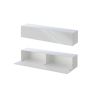 Ensemble meuble TV FOREVER 2 - compo 19 - décor argile, blanc et chêne cadiz