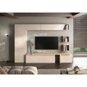 Ensemble meuble TV FOREVER 2 - compo 35 - décor cachemire et chêne cadiz