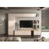 Ensemble meuble TV FOREVER 2 - compo 35 - décor cachemire et chêne cadiz