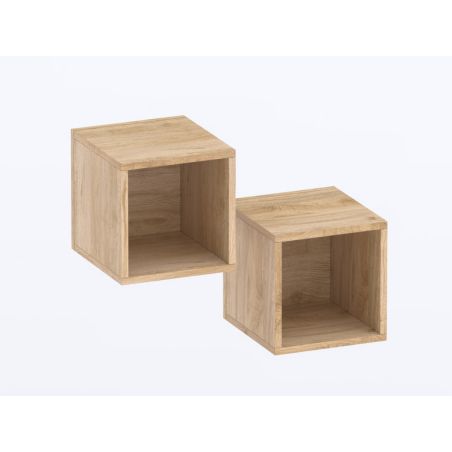Ensemble meuble TV FOREVER 2 - compo 35 - décor cachemire et chêne cadiz
