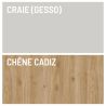 Ensemble meuble TV FOREVER 2 - compo 128 - décor craie et chêne cadiz