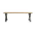 Metalox, table 270 x 100 cm - plateau droit - pieds x métal - Henders and Hazel