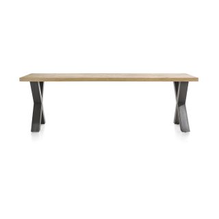 Metalox, table 270 x 100 cm - plateau droit - pieds x métal - Henders and Hazel