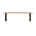 Metalox, table 270 x 100 cm - plateau droit - pieds v métal et bois - Henders and Hazel