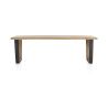Metalox, table 270 x 100 cm - plateau droit - pieds v métal et bois - Henders and Hazel