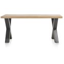 Metalox, table 170 x 100 cm - plateau droit - pieds x en métal - Henders and Hazel