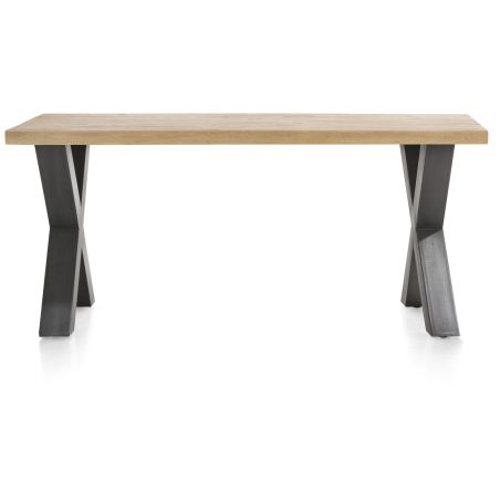 Metalox, table 170 x 100 cm - plateau droit - pieds x en métal - Henders and Hazel