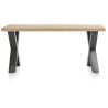 Metalox, table 170 x 100 cm - plateau droit - pieds x en métal - Henders and Hazel