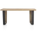 Metalox, table 170 x 100 cm - plateau droit - pieds v en métal et bois - Henders and Hazel