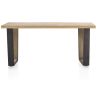 Metalox, table 170 x 100 cm - plateau droit - pieds v en métal et bois - Henders and Hazel