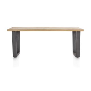 Metalox, table 200 x 100 cm - plateau droit - pieds v en métal - Henders and Hazel