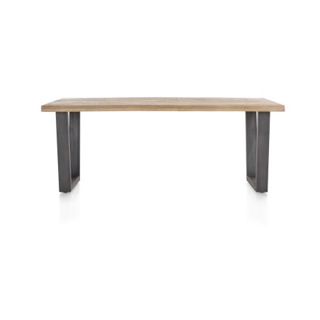 Metalox, table 230 x 100 cm - plateau droit - pieds V en métal - Henders and Hazel