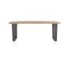 Metalox, table 230 x 100 cm - plateau droit - pieds V en métal - Henders and Hazel