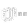 Armoire 244 cm KIRAN en décor chêne clair avec 2 portes coulissantes