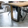 Metalox, table 250 x 100 cm - plateau droit - pieds V en métal et bois - Henders and Hazel