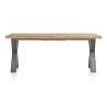 Metalox, table à rallonge 160 (+ 50) x 100 cm - plateau droit - pieds X en métal - Henders and Hazel