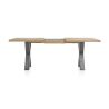 Metalox, table à rallonge 160 (+ 50) x 100 cm - plateau droit - pieds X en métal - Henders and Hazel