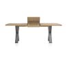 Metalox, table à rallonge 160 (+ 50) x 100 cm - plateau droit - pieds X en métal - Henders and Hazel