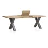 Metalox, table à rallonge 160 (+ 50) x 100 cm - plateau droit - pieds X en métal - Henders and Hazel