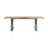 Metalox, table à rallonge 160 (+ 50) x 100 cm - plateau droit - pieds X en métal - Henders and Hazel
