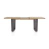 Metalox, table à rallonge 160 (+ 50) x 100 cm - plateau droit - pieds V en métal - Henders and Hazel