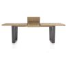 Metalox, table à rallonge 190 (+ 50) x 100 cm - plateau droit - pieds V en métal - Henders and Hazel