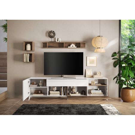 Meuble TV 241 cm PABLO BLANC MERCURE
