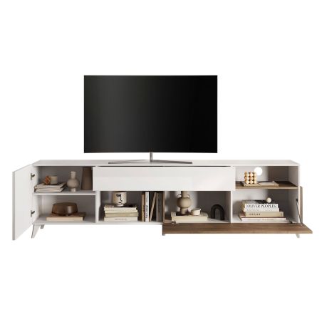 Meuble TV 241 cm PABLO BLANC MERCURE