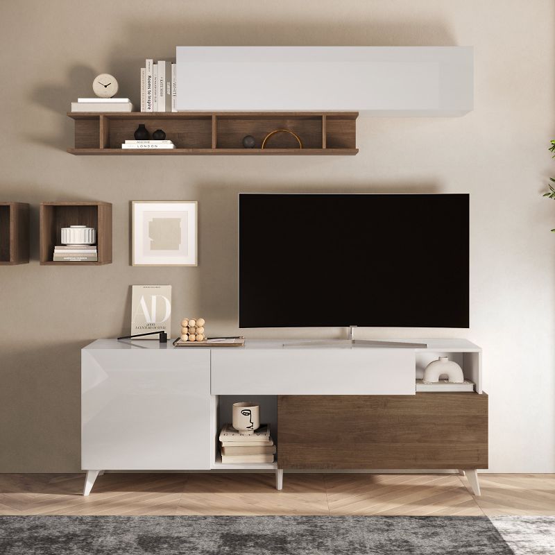 Meuble TV 181 cm PABLO BLANC MERCURE